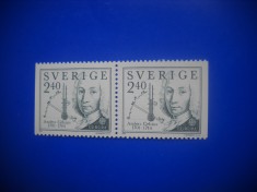HOPCT TIMBRE SUEDIA MNH 1014 EUROPA CEPT -FAPTE IST -2 VALORI 1982-NESTAMPILAT