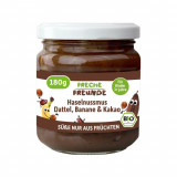 Crema tartinabila cu alune de padure, curmale, banane si cacao, bio, 180g,