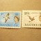 2 Timbre Ascension 1963 Regina Elisabeta , pasari ,val. 1p si 2,6sh
