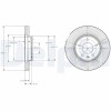 Set discuri frana fata DELPHI, Chevrolet Captiva (C100, C140), 06.06-; Opel Antara (L07), 05.06-, Fata; puntea fata