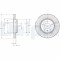 Set discuri frana fata DELPHI, Chevrolet Captiva (C100, C140), 06.06-; Opel Antara (L07), 05.06-, Fata; puntea fata