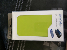 Husa Samsung Galaxy S4 IV i9500 Piele Eco cu Capac Spate Flip Carte Verde foto