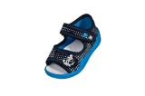 Sandalute de bumbac cu brant de piele pentru baieti Vi-GGa-Mi Krzys Ornament marimea 22