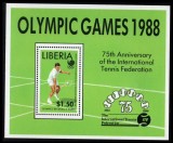 Liberia 1988 - Jocurile Olimpice, tenis, colita neuzata