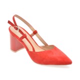 Pantofi FLAVIA PASSINI rosii, X955, din piele intoarsa