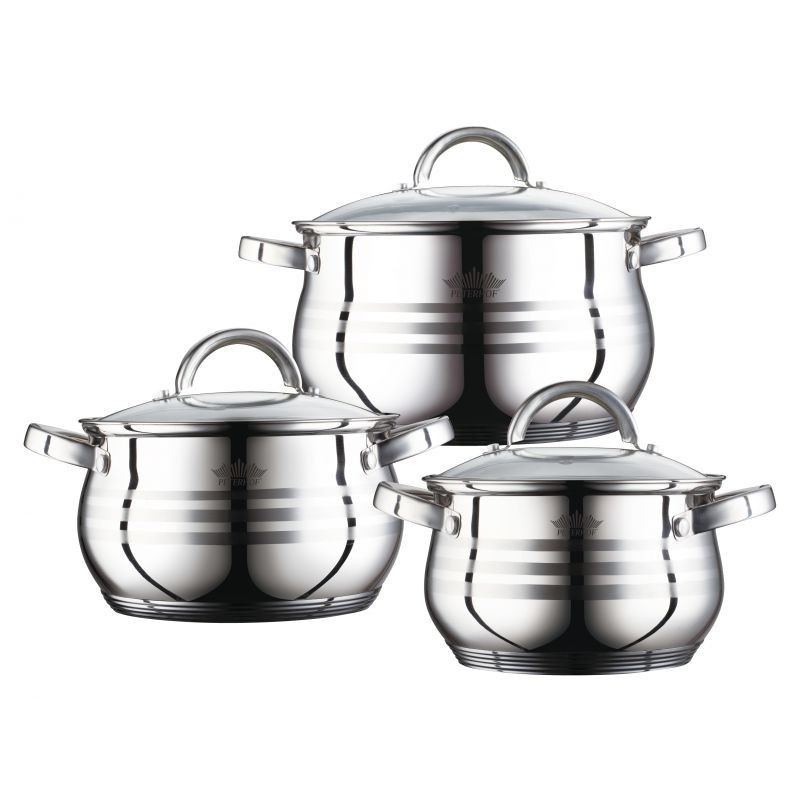 SET CRATITE INOX CU CAPAC 6P (2/2.8/3.8L) PH-15862 | arhiva Okazii.ro