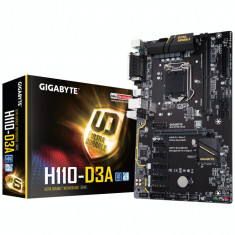 Placa de baza Gigabyte H110, LGA1151, DDR4, 6X PCIe, BTC ETH MINING + Procesor Intel Celeron G3930 + Cooler foto