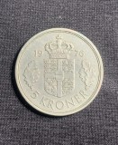 Moneda 5 coroane 1976 Danemarca