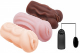 Masturbator Lifelike Vagina, Vibrating &amp; Rotating &amp; Heating