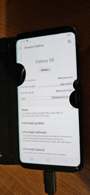 SAMSUNG GALAXY S8 DISPLAY SPART , FARA CAPAC SPATE , FUNCTIONEAZA . foto