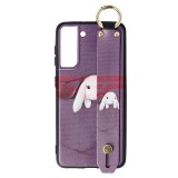 Husa Samsung Galaxy S21 TPU Crossbody cu Design Iepure - Protectie Premium, Accesorii GSM