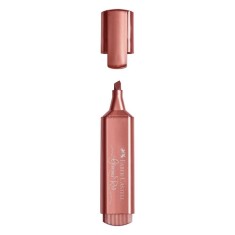 Evidențiator Faber Castell, Metalizat, Roșu Maro, V&acirc;rf Sculptat 11x2cm