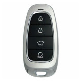 Carcasa cheie auto Techstar&reg; pentru telecomanda inteligenta, compatibila cu Hyundai Tucson si Santa Fe, 4 butone, Gri/Negru