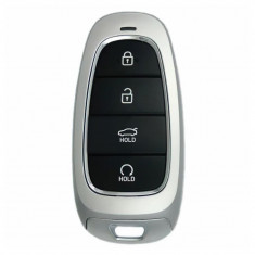 Carcasa cheie auto Techstar® pentru telecomanda inteligenta, compatibila cu Hyundai Tucson si Santa Fe, 4 butone, Gri/Negru