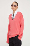 Cumpara ieftin BOSS Orange pulover femei, culoarea roz 50507163