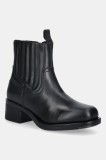 Fly London ghete chelsea de piele RALI513FLY culoarea negru, cu toc drept, P144513006