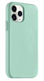 Husa din silicon compatibila cu iPhone 15, silk touch, interior din microfibra, camera bump, Verde Menta