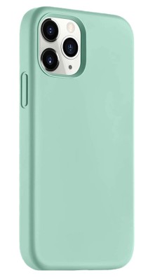 Husa din silicon compatibila cu iPhone 15, silk touch, interior din microfibra, camera bump, Verde Menta foto