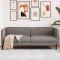 vidaXL Canapea cu 3 locuri, gri taupe, material textil