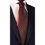 Cumpara ieftin Cravata Matase Naturala Barbati, Bordeaux Lila, Nod Contrast, Unicat, Made in Italy, 148cm, Cutie Cadou