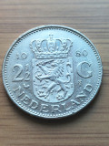 Moneda Olanda 2 1/2 Gulden 1980, Europa