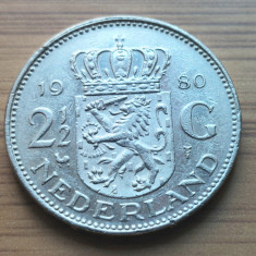 Moneda Olanda 2 1/2 Gulden 1980