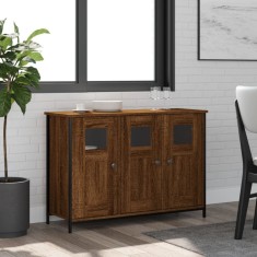 vidaXL Servantă, stejar maro, 100x35x70 cm, lemn prelucrat