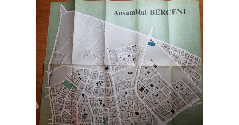 Harta Bucuresti, Cartier Berceni, Anii '80, 43x37cm - Harta Metrou ...
