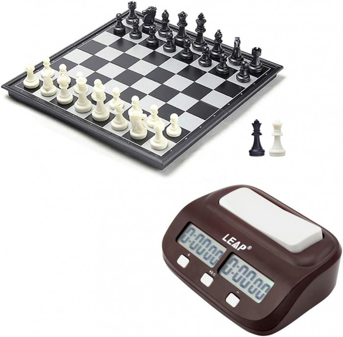 Set Cbo - Cronometru digital de șah Numărătoare &icirc;n sus/&icirc;n jos Ceas de joc de șah