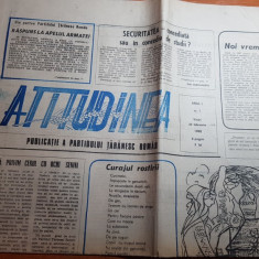 ziarul atitudinea 23 februarie 1990-anul 1,nr.1- prima aparitie a ziarului
