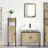 Set Mobilier Baie 3 Piese Stejar deschis Lemn procesat