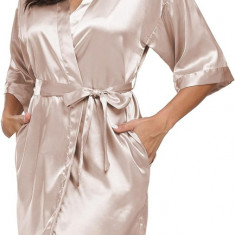 Bund Femei din satin Halat de matase Kimono Halat pur scurt Sexy Sleepwear Mires