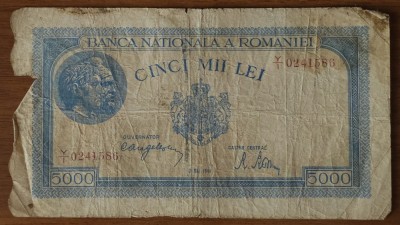 5000 lei, 2 mai 1944, Rom&amp;acirc;nia foto