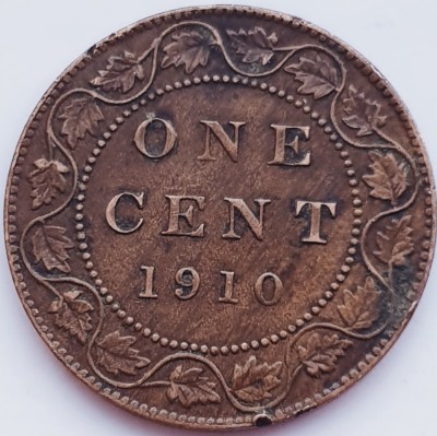 2284 Canada 1 cent 1910 Edward VII km 8 foto