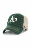 47brand sapca MLB Oakland Athletics culoarea verde, modelator