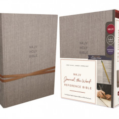 NKJV, Journal the Word Reference Bible, Cloth Over Board, Gray, Red Letter Edition, Comfort Print: Let Scripture Explain Scripture. Reflect on What Yo