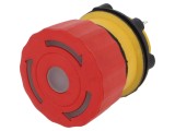 Comutator Siguranță ONPOW 22mm 2 NC LED Roșu 24V