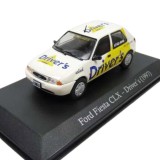 Macheta masina metal 1997 Ford Fiesta CLX *Drivers*, white/yellow scara 1/43