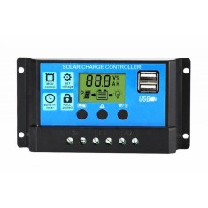 Regulator de &icirc;ncărcare 10 Ah cu 2 porturi USB pentru panouri fotovoltaice