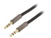 Cablu Audio Jack 3.5mm Aurit 2m Negru, 4Carmedia