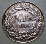 F.064 ELVETIA 1/2 FRANC 1944 B ARGINT