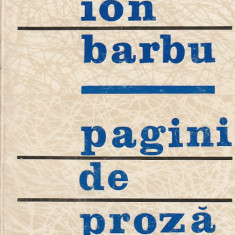 ION BARBU - PAGINI DE PROZA