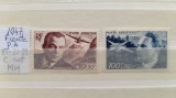 1947 France PA YT=21-22 c.set MH perfect, Nestampilat