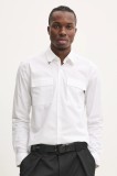 HUGO cămașă bărbați, culoarea alb, cu guler clasic, slim, 50534281
