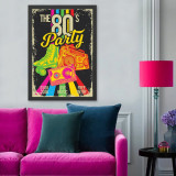 Tablou decorativ, The 80&#039;s Party (35 x 45), MDF , Polistiren, Multicolor