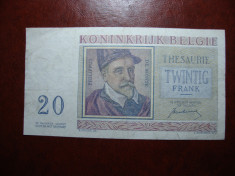 BELGIA 20 FRANCS foto