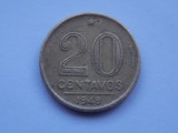 20 CENTAVOS 1948 BRAZILIA, America Centrala si de Sud