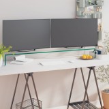 VidaXL Stand TV/Suport monitor sticlă transparentă 120x30x13 cm