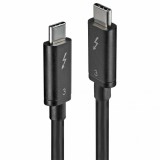 Cablu Thunderbolt 3 T-T 40Gbs 0.5m Negru, Lindy L41555