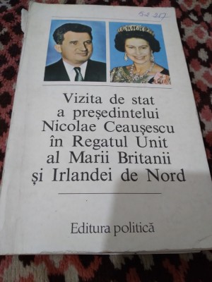 VIZITA DE STAT A PRESEDINTELUI NICOLAE CEAUSESCU IN REGATUL UNIT foto